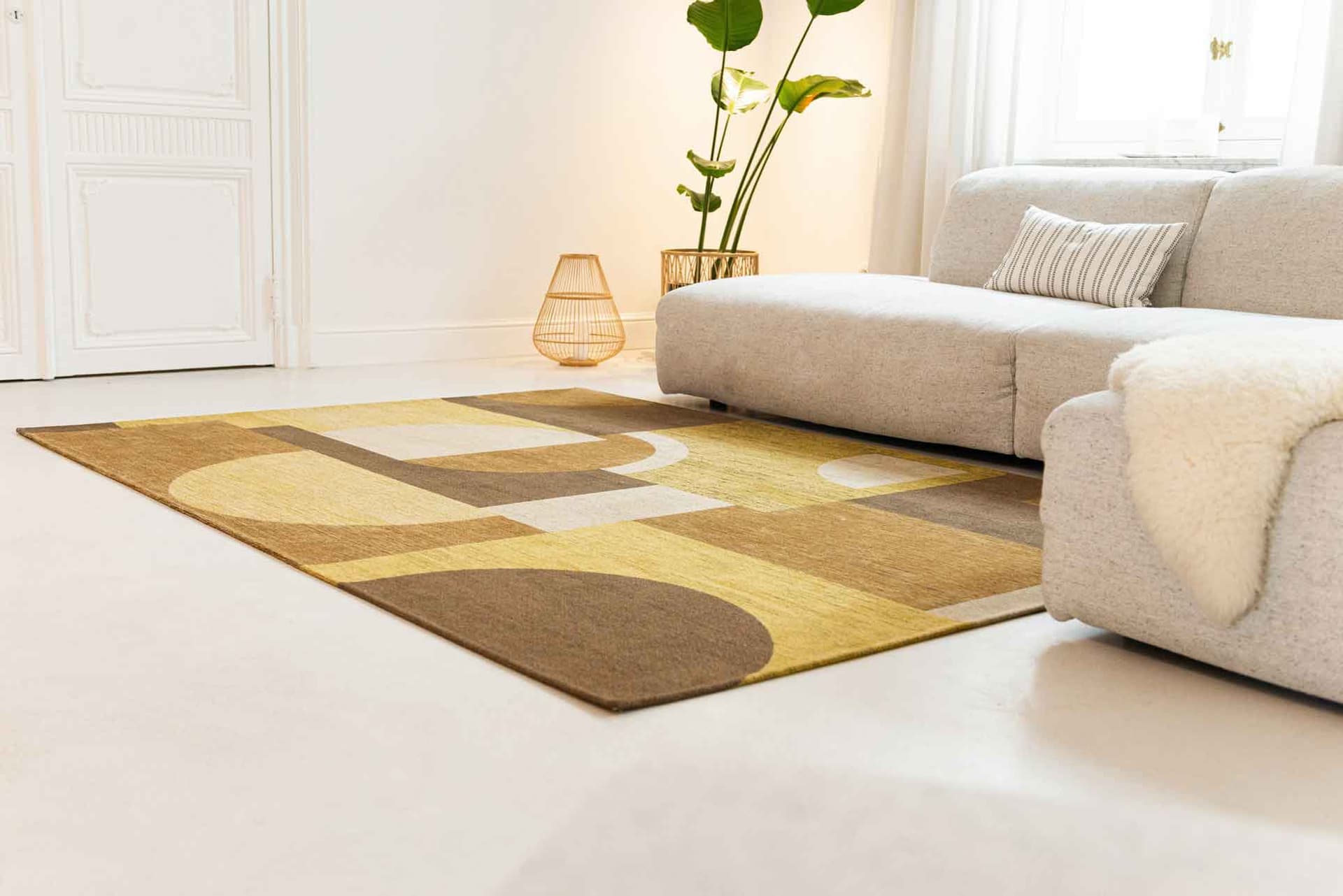 Dywan Bauhaus Honey Gold 200x280 cm bawełna szenilowa brązowo-złoty, Jules Flipo, Louis De Poortere - 148171