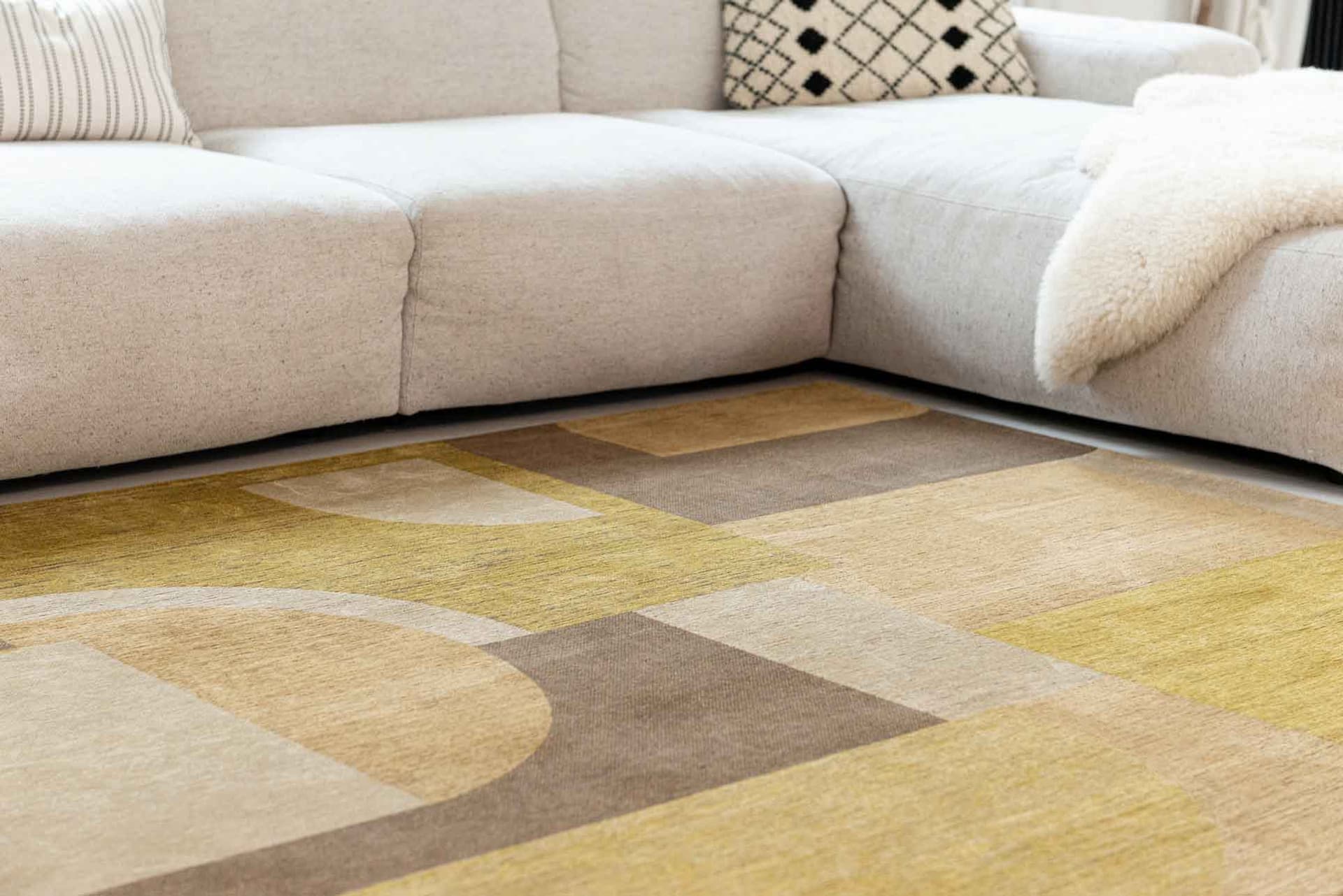 Dywan Bauhaus Honey Gold 240x340 cm bawełna szenilowa złoty brązowy, Jules Flipo, Louis De Poortere - 148177