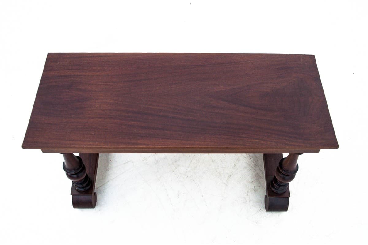 Dark Brown Console with Mirror, Northern Europe, Turn of the 19th and 20th Century - 49498