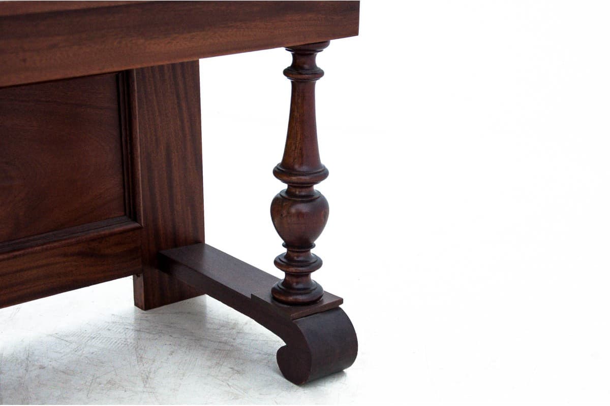 Dark Brown Console with Mirror, Northern Europe, Turn of the 19th and 20th Century - 49499