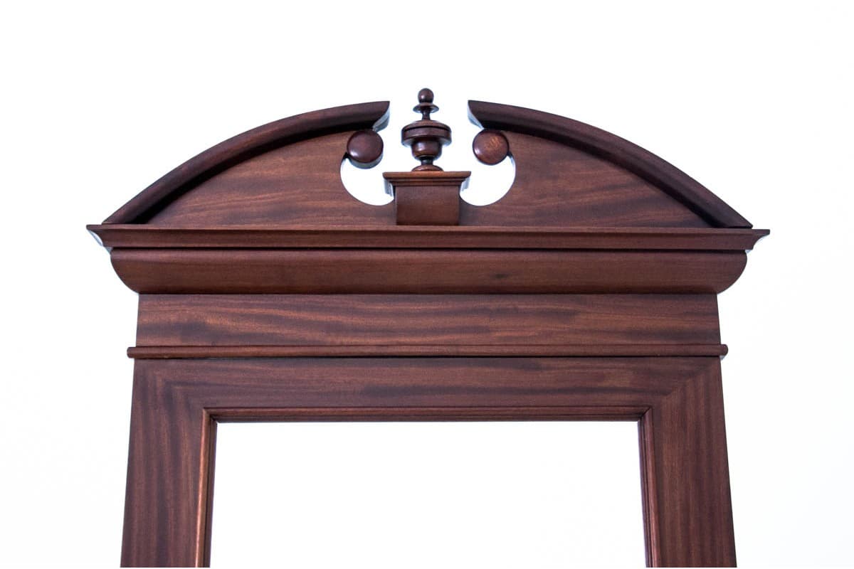 Dark Brown Console with Mirror, Northern Europe, Turn of the 19th and 20th Century - 49493