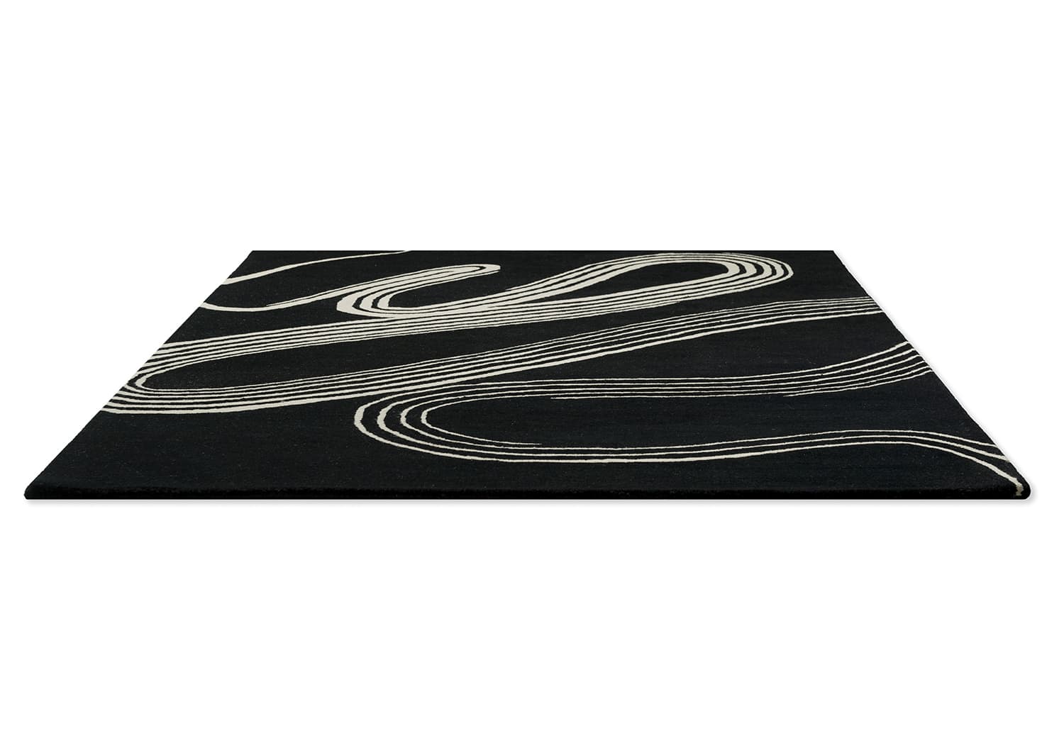 Dywan Decor Flow Caviar 250x350 cm, czarny, wełna, Brink & Campman - 55238