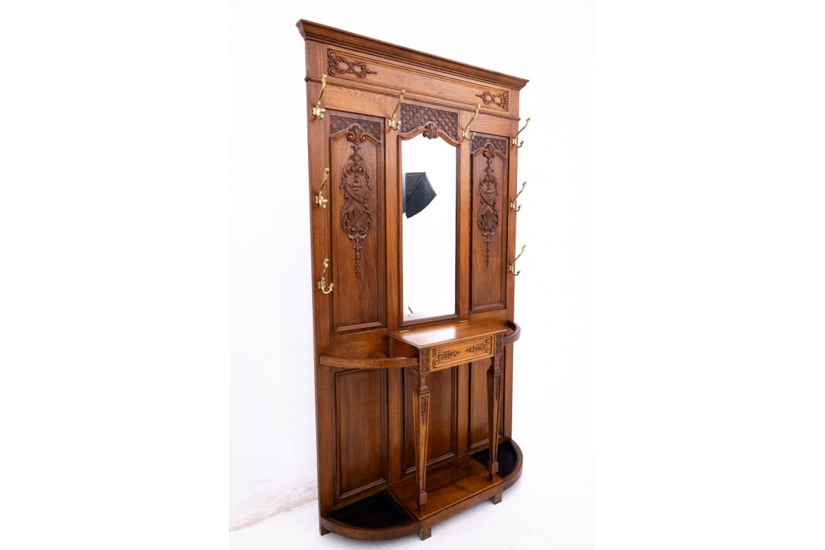 Dębowa garderoba secesyjna, Francja, lata 1910 - 49506