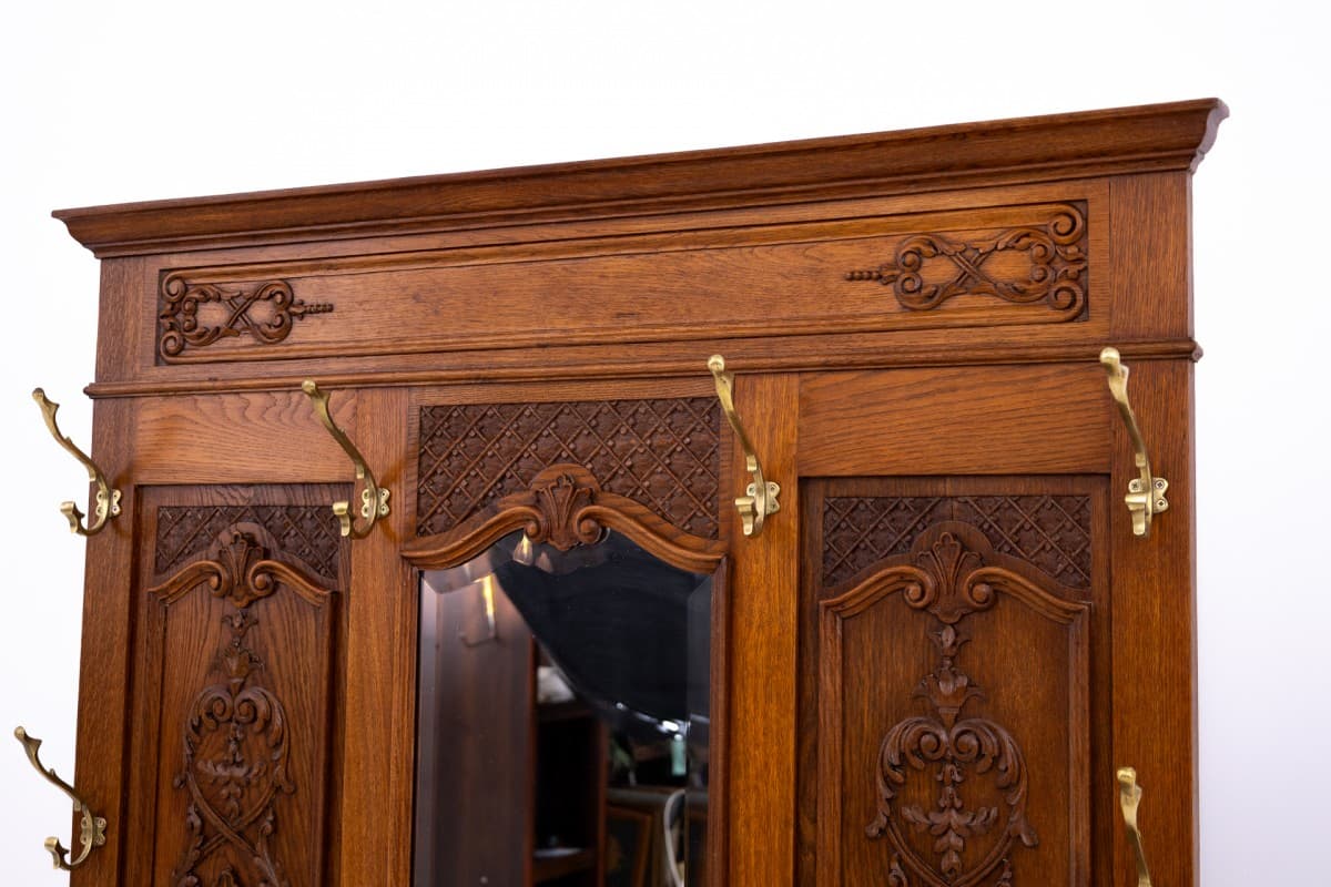 Dębowa garderoba secesyjna, Francja, lata 1910 - 49503