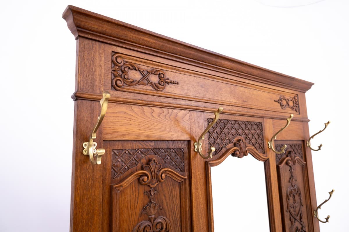 Dębowa garderoba secesyjna, Francja, lata 1910 - 49507