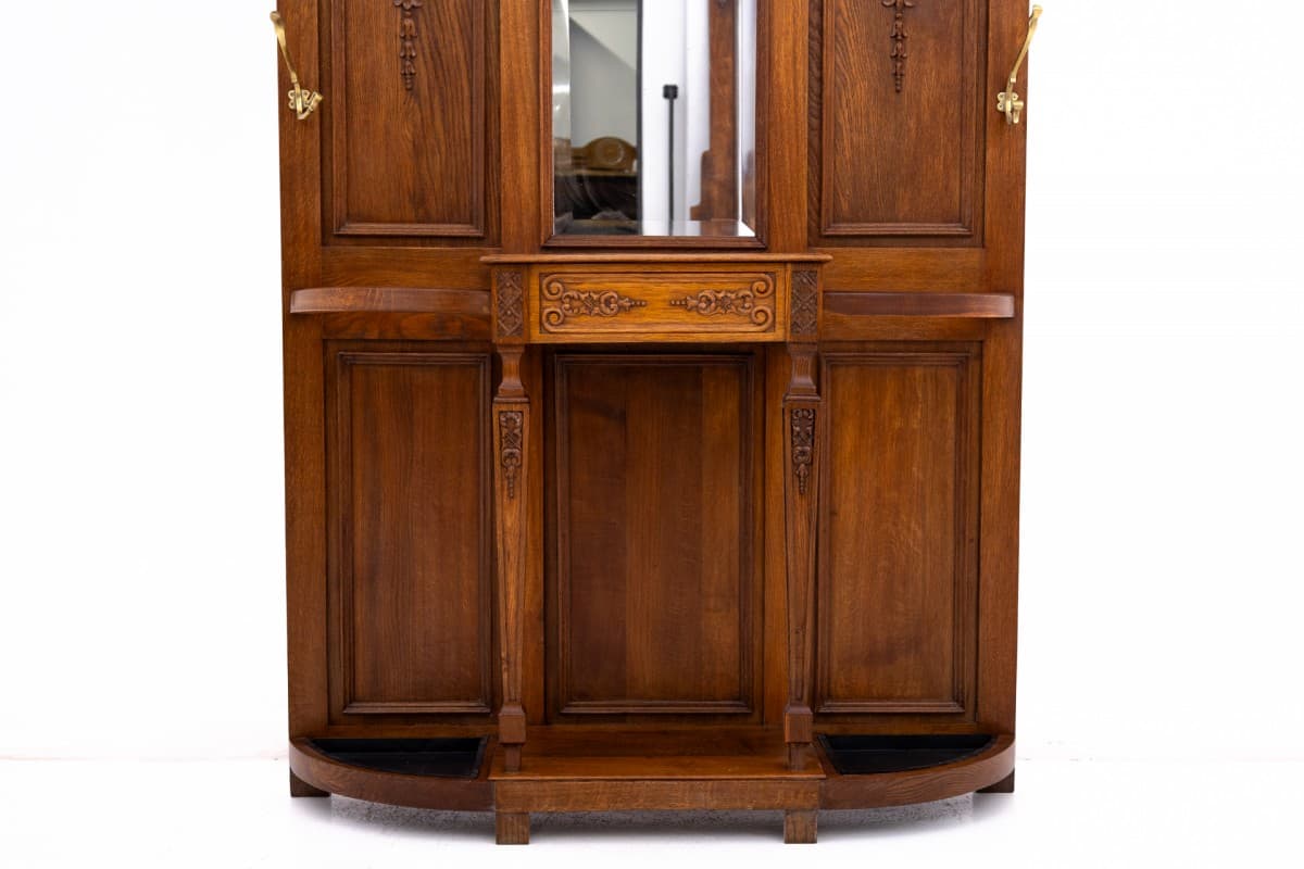 Dębowa garderoba secesyjna, Francja, lata 1910 - 49501