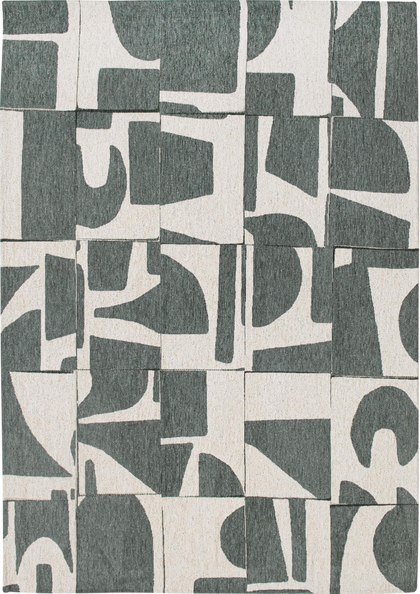 Rug Papercut Sea Spray 200x280 cm beige, green, Louis De Poortere