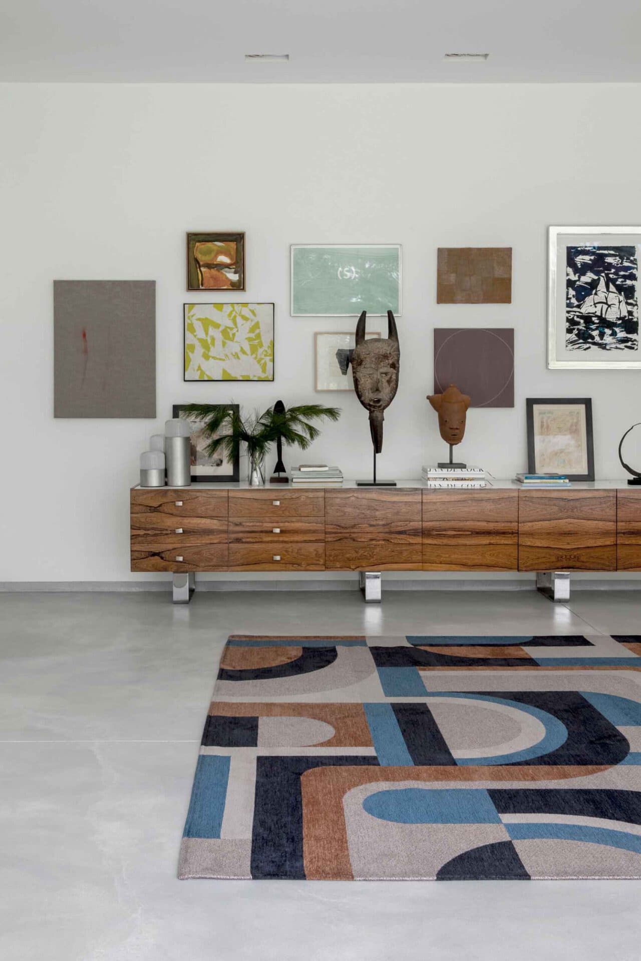 Rug Module Camel Blue 140x200 cm beige, blue, grey, Louis De Poortere - 55051