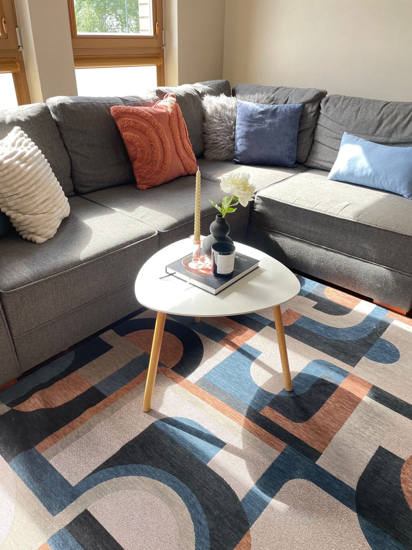 Rug Module Camel Blue 170x240 cm beige, blue, Louis De Poortere - 55040