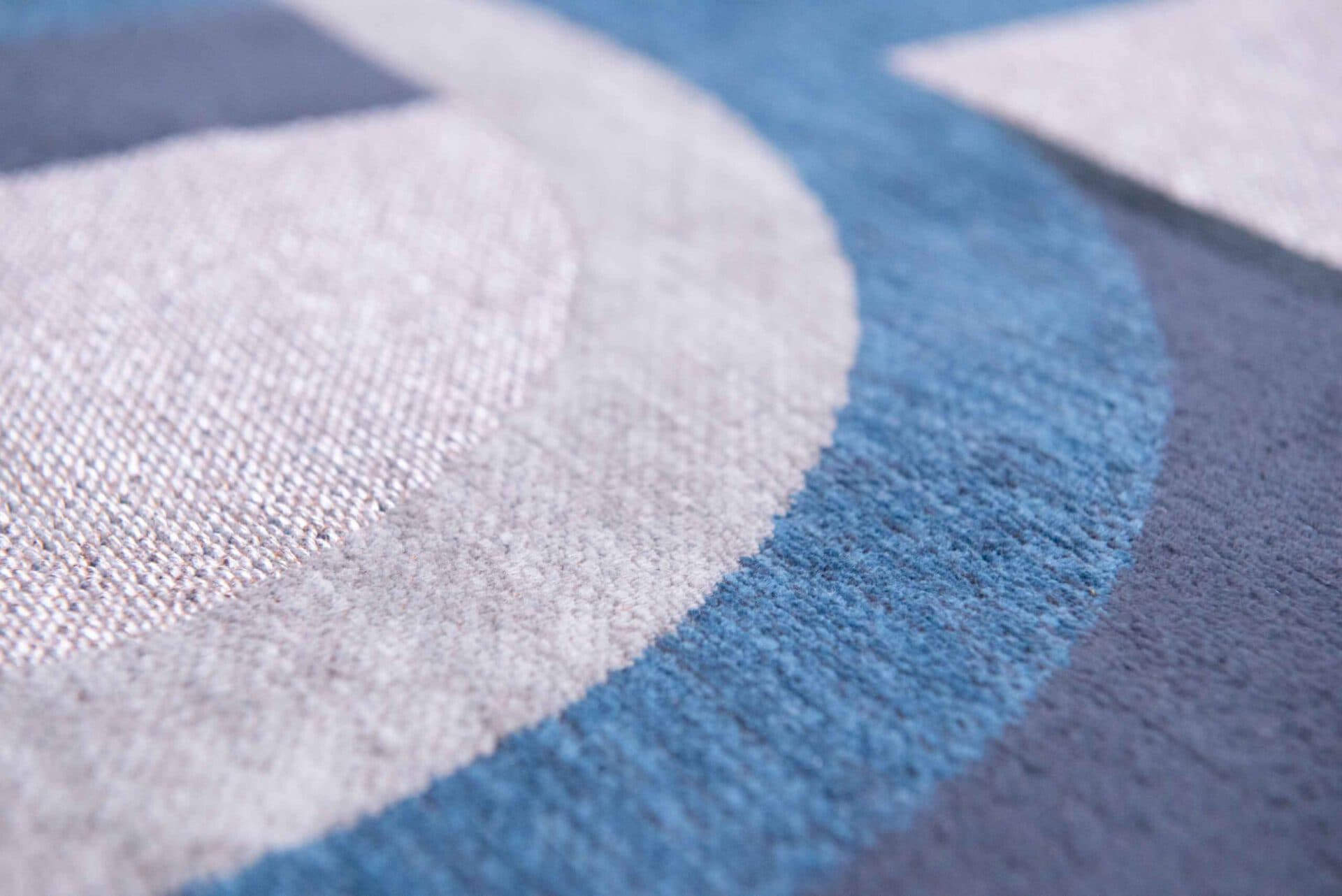 Dywan Module Camel Blue 80x150 cm beżowy, niebieski, Louis De Poortere - 55034