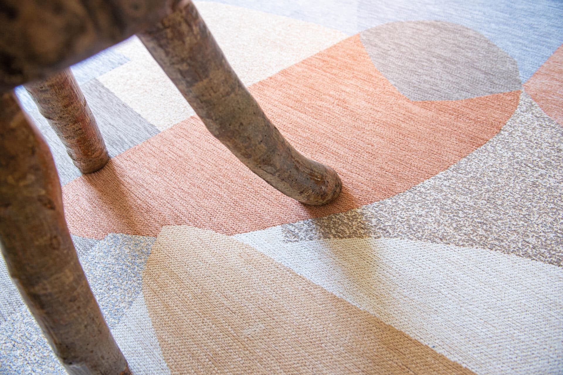 Rug SHAPES SECRET 280x390 cm white, beige, salmon, blue, Louis De Poortere - 147652