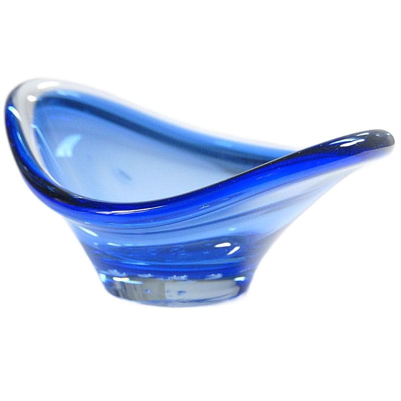 Kobaltowa szklana patera, Glasbruk, Szwecja, lata 60. - 5060