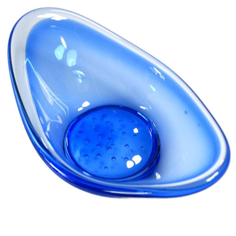 Kobaltowa szklana patera, Glasbruk, Szwecja, lata 60. - 5059