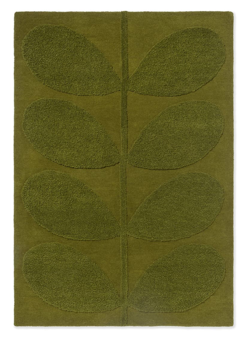Dywan, Solid Stem Fern, zielony, wełna, Orla Kiely, 120x180 cm