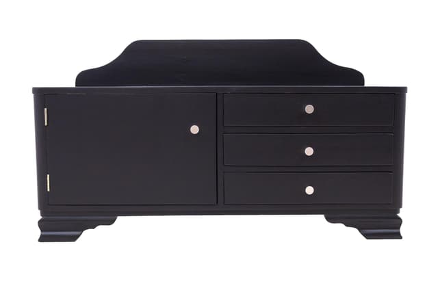 Black Sideboard, Poland, 1950s - DIMENSION