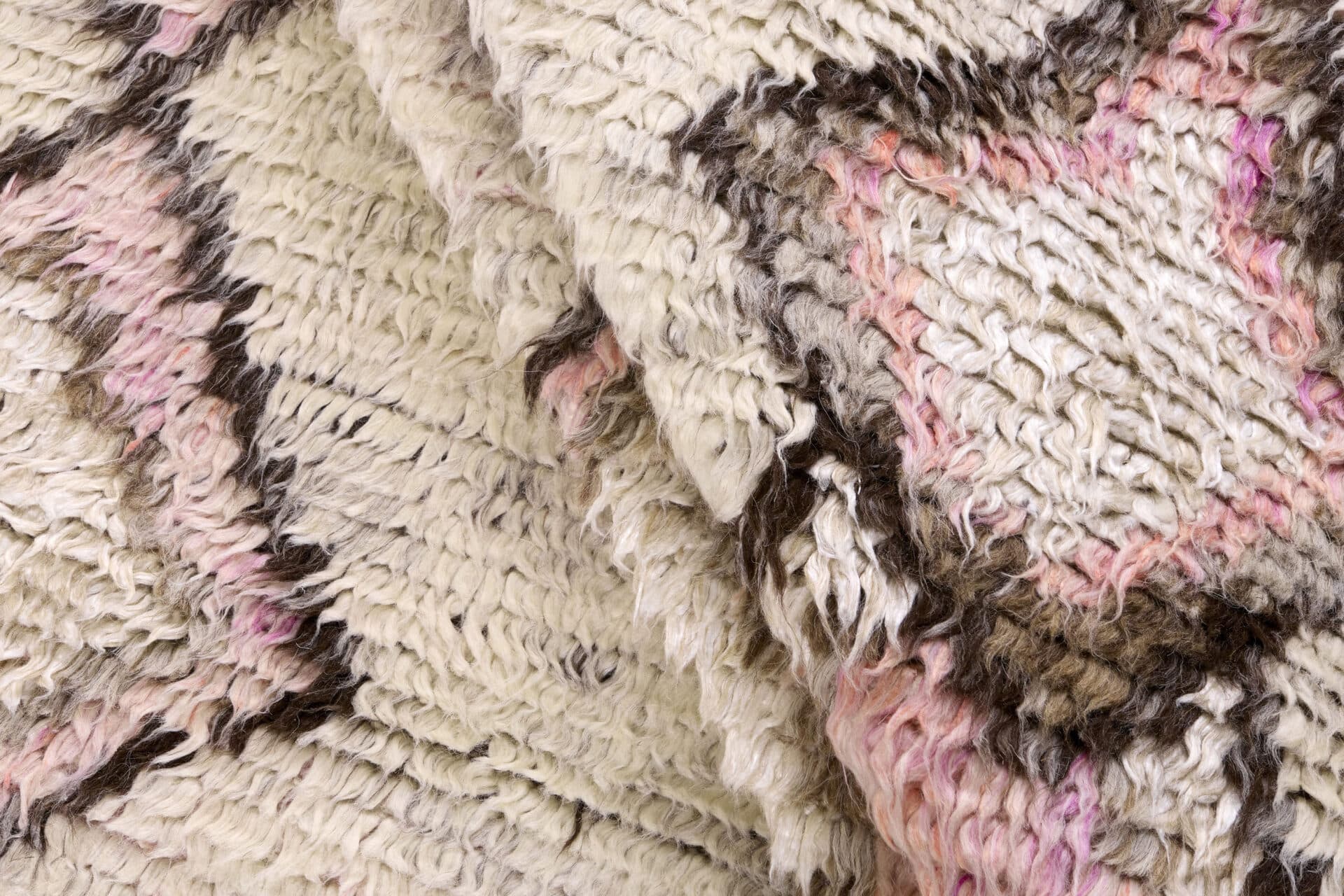 Dywan Tribe Ivory Pink 250x350 cm, kremowy, różowy, brązowy, wełna, Reza's - 54548