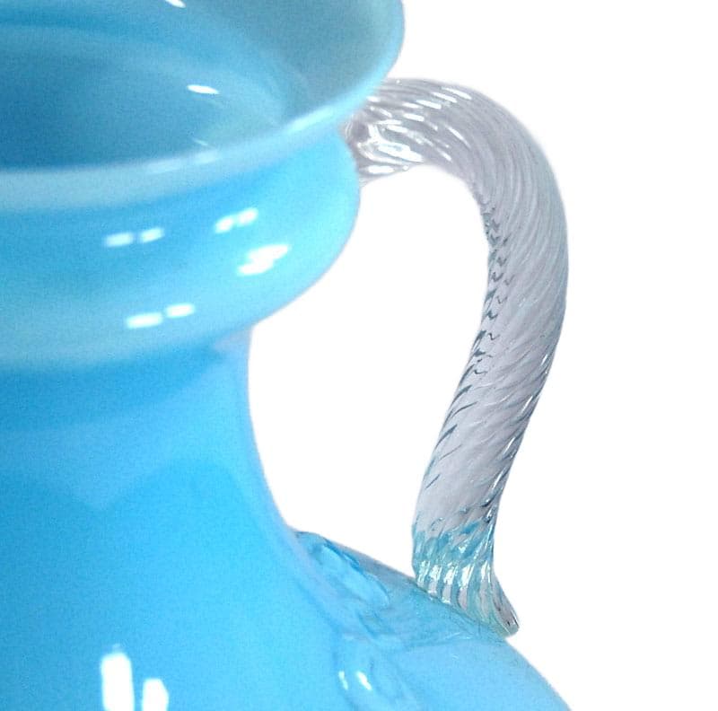 Błękitny dzban szklany, Empoli, Włochy, lata 60. - 5115