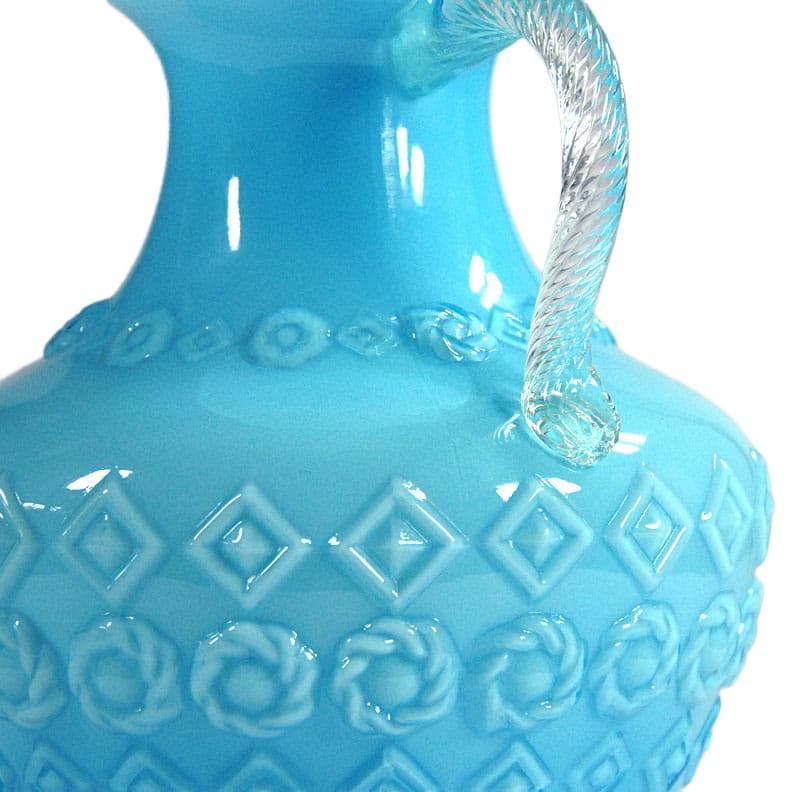 Błękitny dzban szklany, Empoli, Włochy, lata 60. - 5111