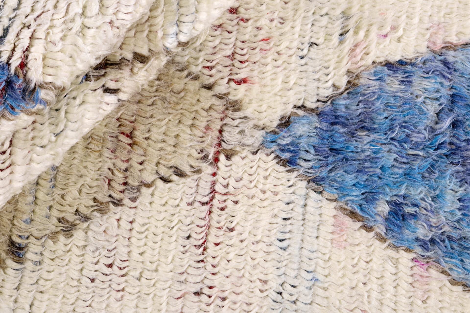 Dywan Tribe Ivory Blue 250x300 cm, kość słoniowa, niebieski, wełna, Reza's - 54514