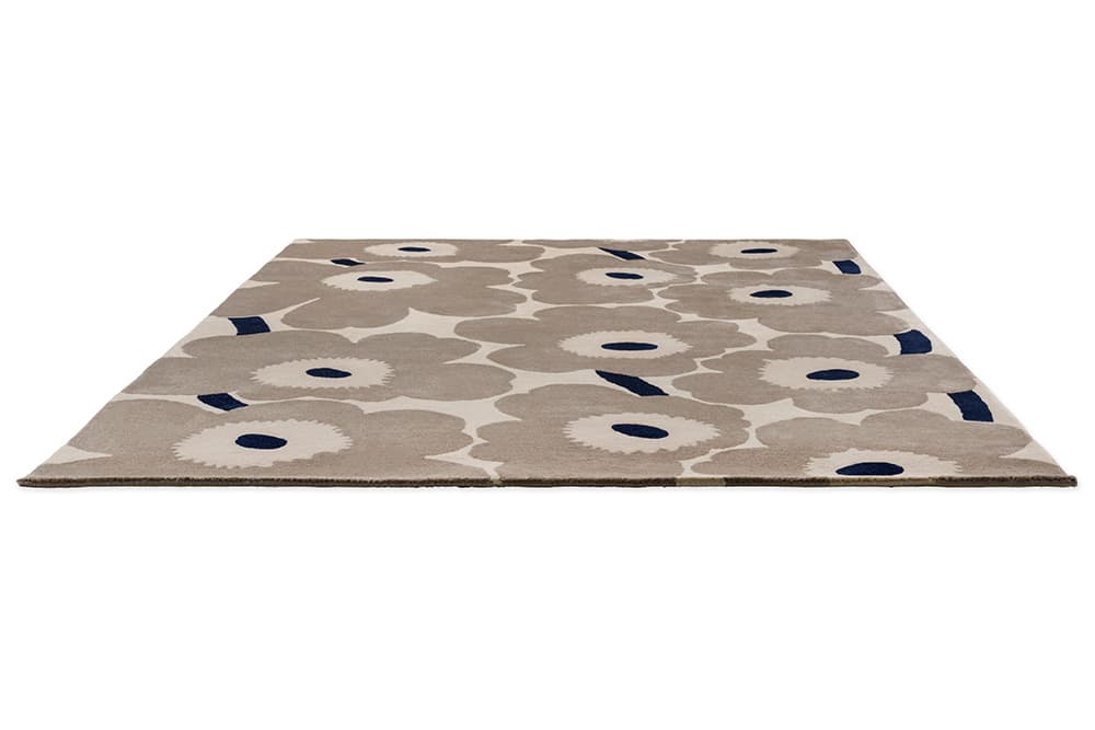 Rug Unikko Greige 140x200 cm beige, black, wool, Marimekko - 54374