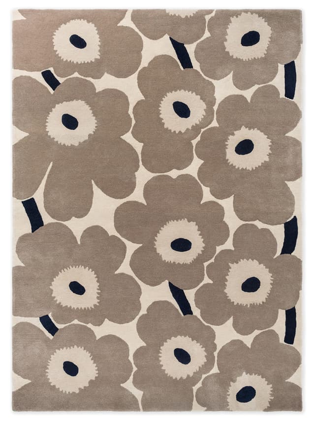 Dywan Unikko Greige 200x280 cm, beżowy, szary, wełna, Marimekko - WYMIARY