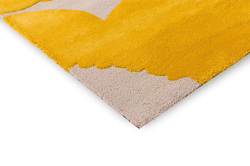 Rug ISO UNIKKO YELLOW 140x200 cm, yellow, beige, wool, Marimekko - 54316