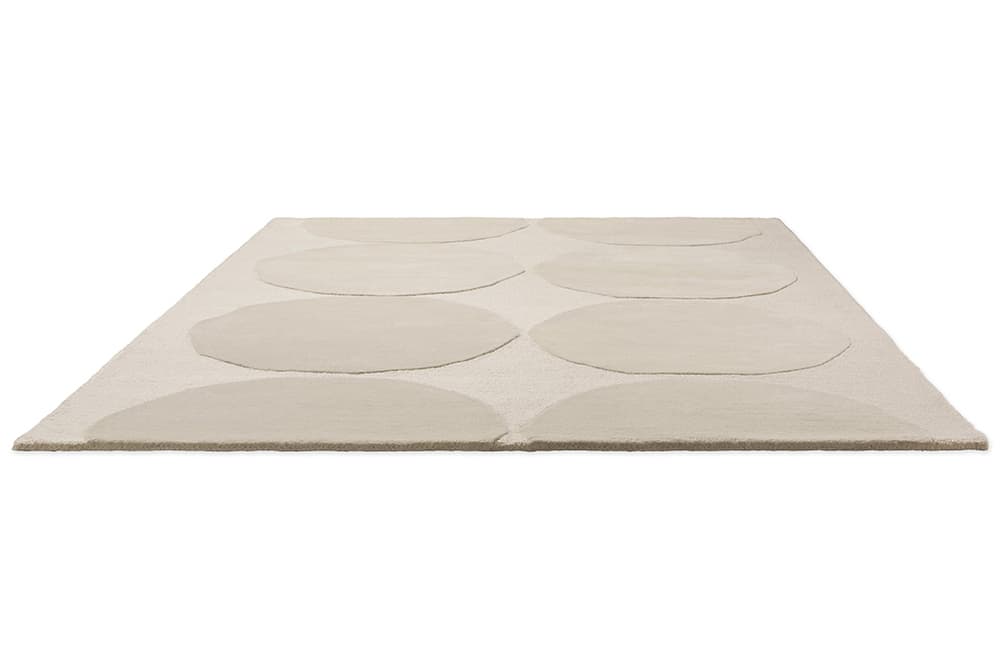 Rug ISOT KIVET NATURAL WHITE 170x240 cm, beige, ivory, wool, Marimekko - 54281