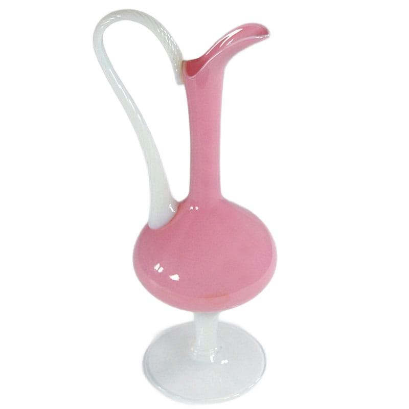 Różowa karafka szklana, Empoli, Włochy, lata 60. - 6079