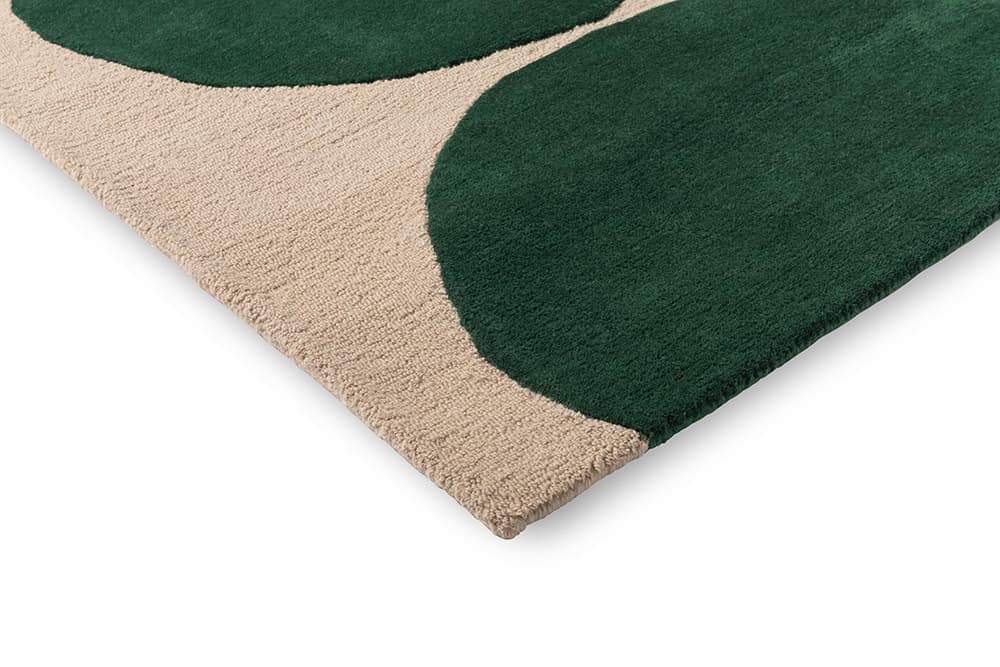 Rug ISOT KIVET GREEN 200x280 cm, beige, green, wool, Marimekko - 54254