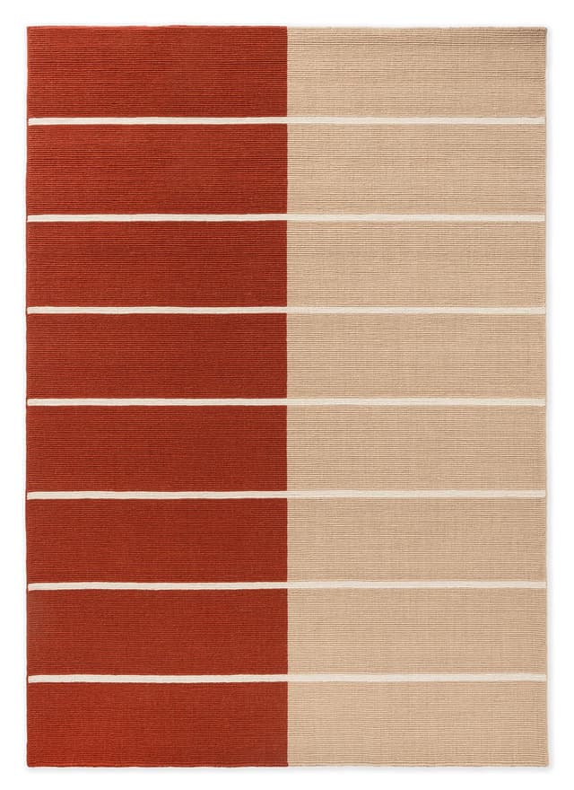 Rug TIIBET BRUNT ORANGE 250x350 cm, orange, beige, wool, Marimekko - DIMENSION