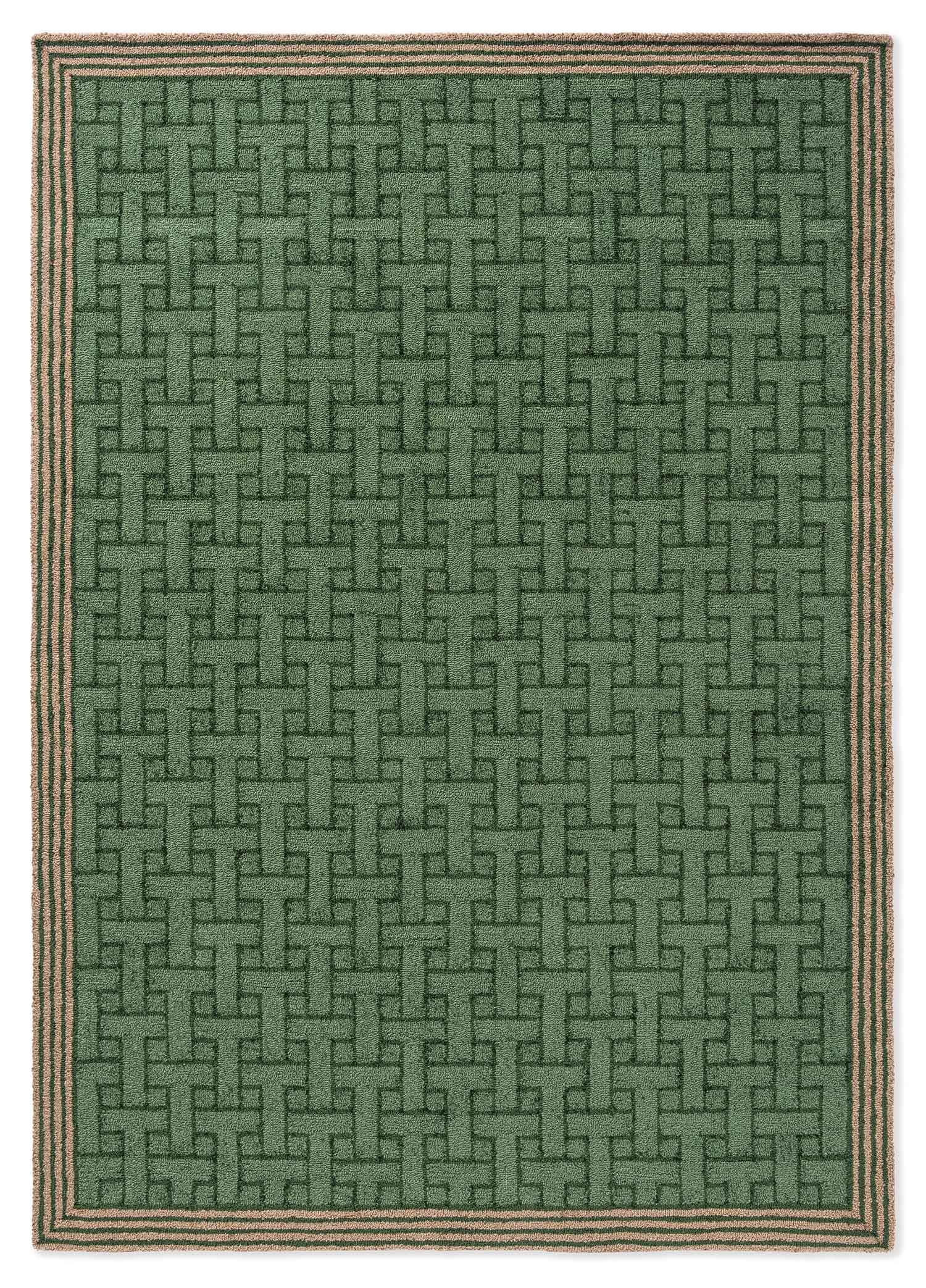 Dywan T-Monogram Jade Green, zielony, 250x350 cm, Ted Baker