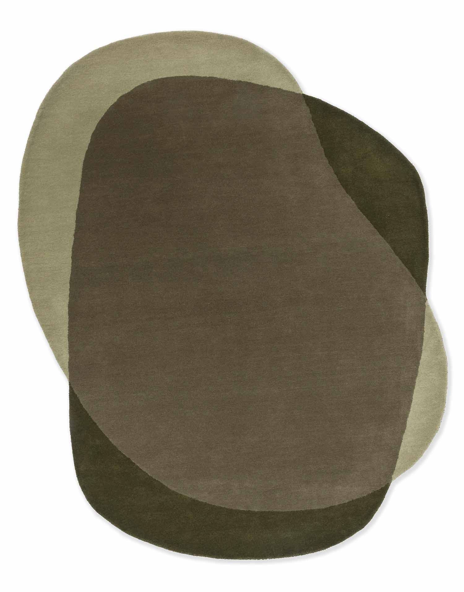 Dywan Element Moore Moss 160x210 cm, oliwkowy, wełna, Brink & Campman