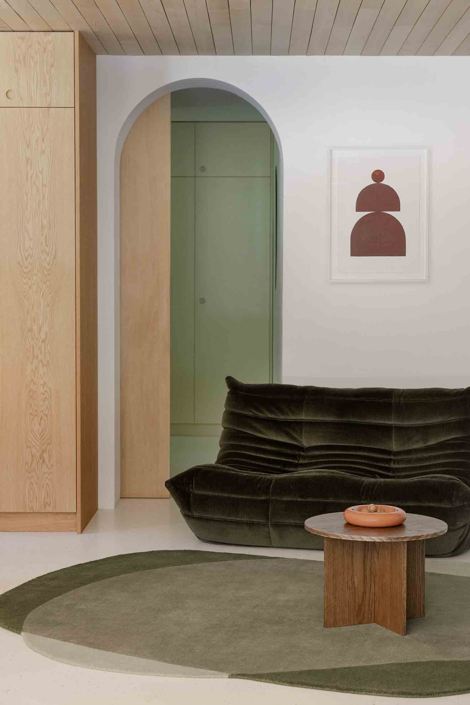 Dywan Element Moore Moss 160x210 cm, oliwkowy, wełna, Brink & Campman - 53814