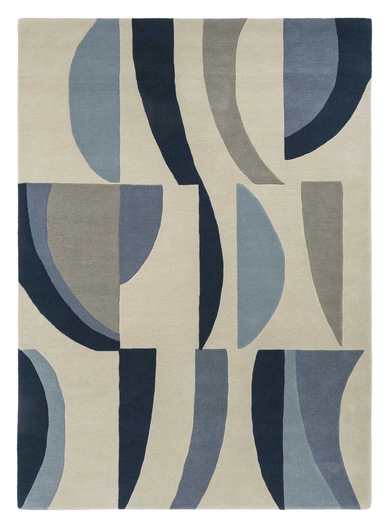 Rug Torillo Sky/Cornflower 200x280 cm, blue, beige, grey, wool, Harlequin