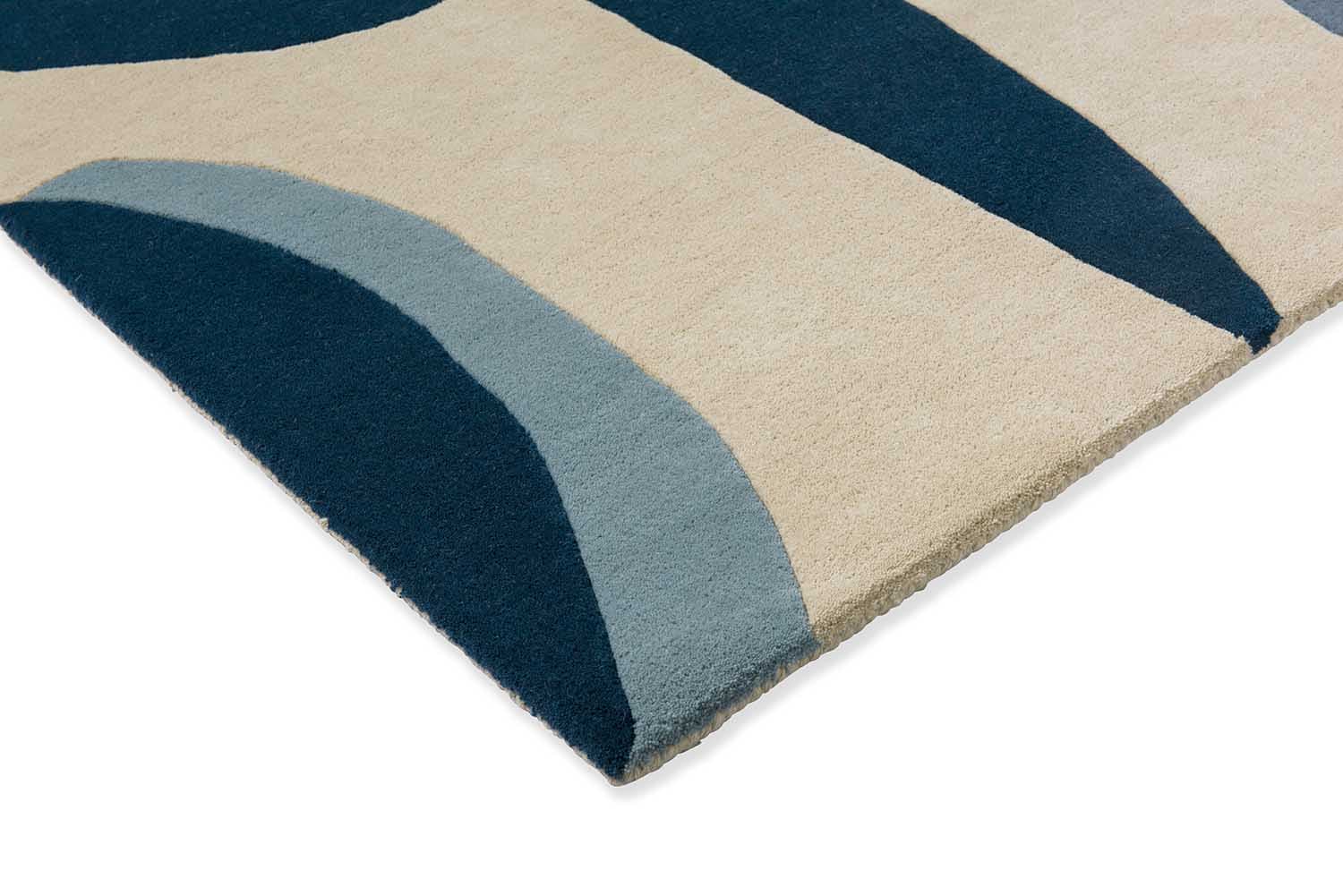 Rug Torillo Sky/Cornflower 250x350 cm, beige, blue, grey, wool, Harlequin - 53630