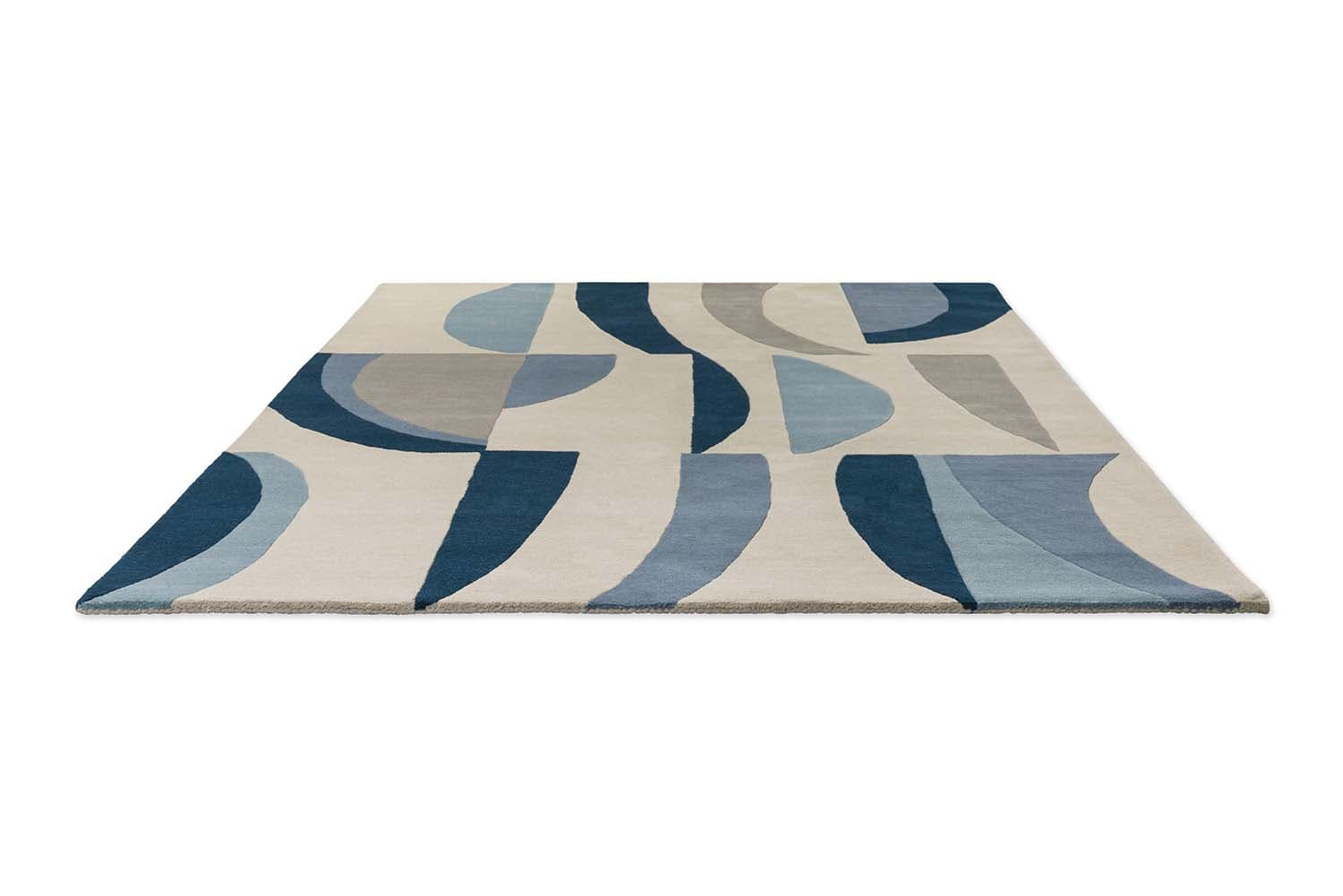 Rug Torillo Sky/Cornflower 250x350 cm, beige, blue, grey, wool, Harlequin - 53629