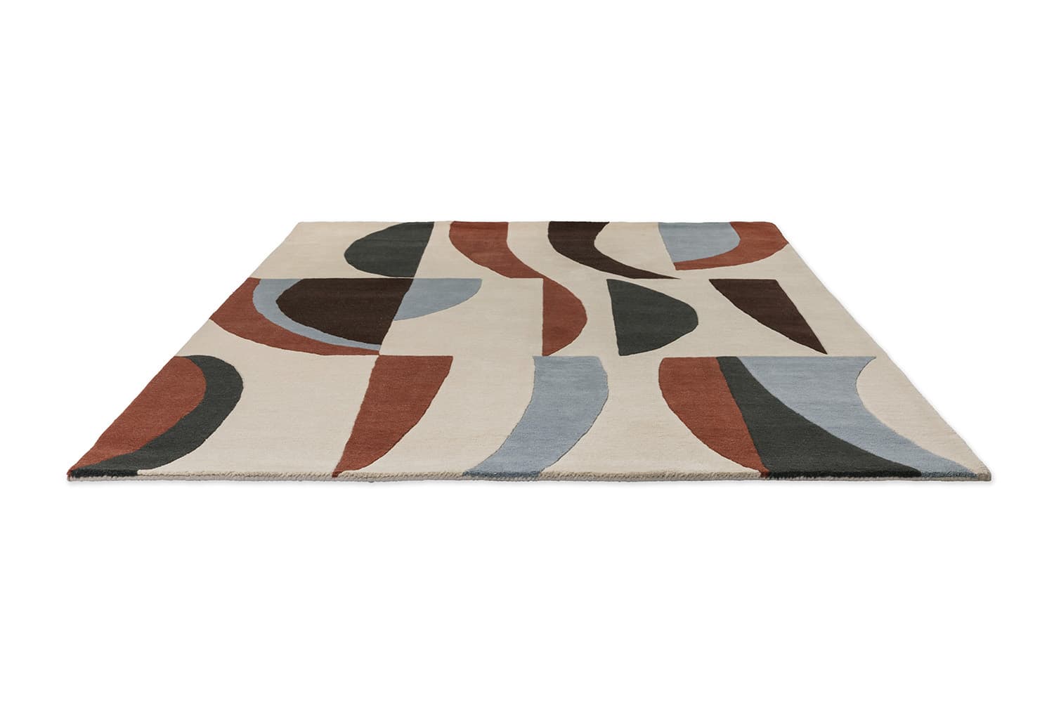 Rug Torillo Cornflower/Walnut 140x200 cm, blue, brown, beige, wool, Harlequin - 53627