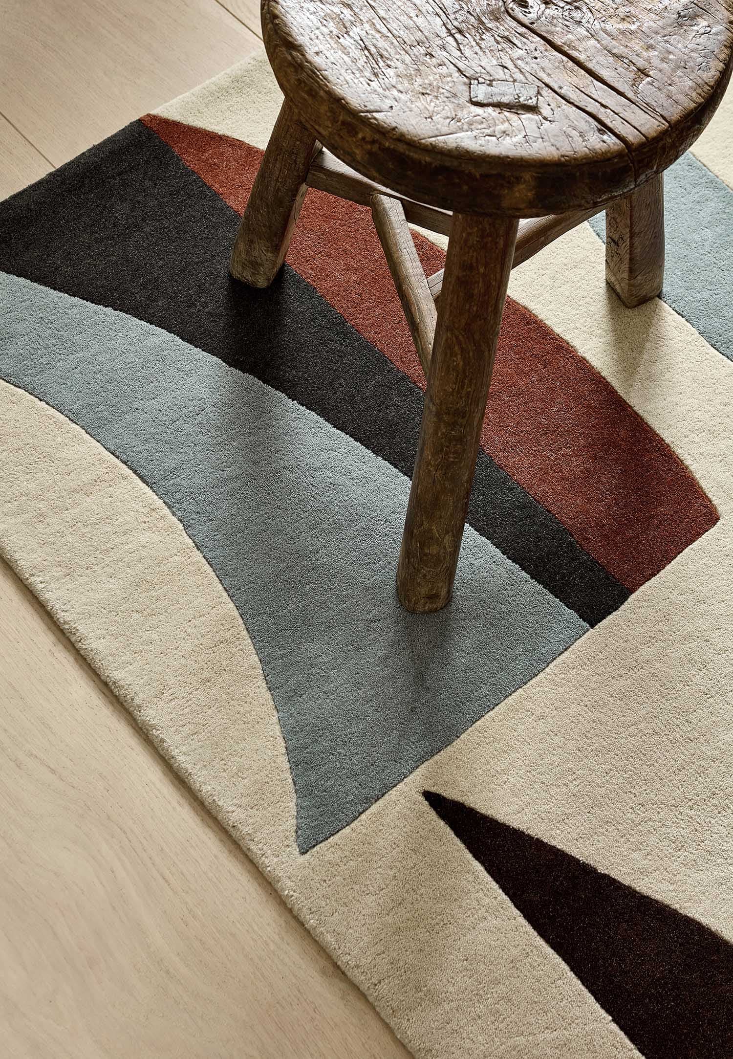 Rug Torillo Cornflower/Walnut 170x240 cm, beige, blue, brown, wool, Harlequin - 53617