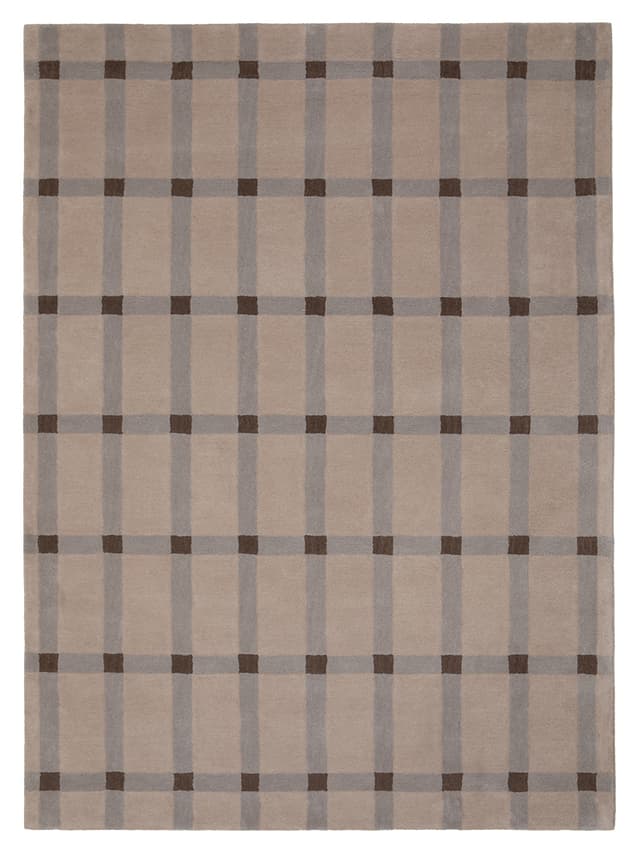 Rug Cottage Brown Grey 300x400 cm, beige, grey, brown, wool, Carpets & More - DIMENSION