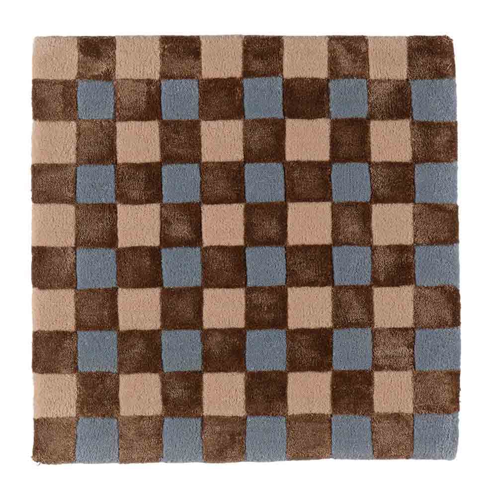 Dywan Flicker Blue Beige Brown 300x400 cm, proj. M. Fornal, niebieski, beżowy, brązowy, wełna, wiskoza, Carpets & More - 53390