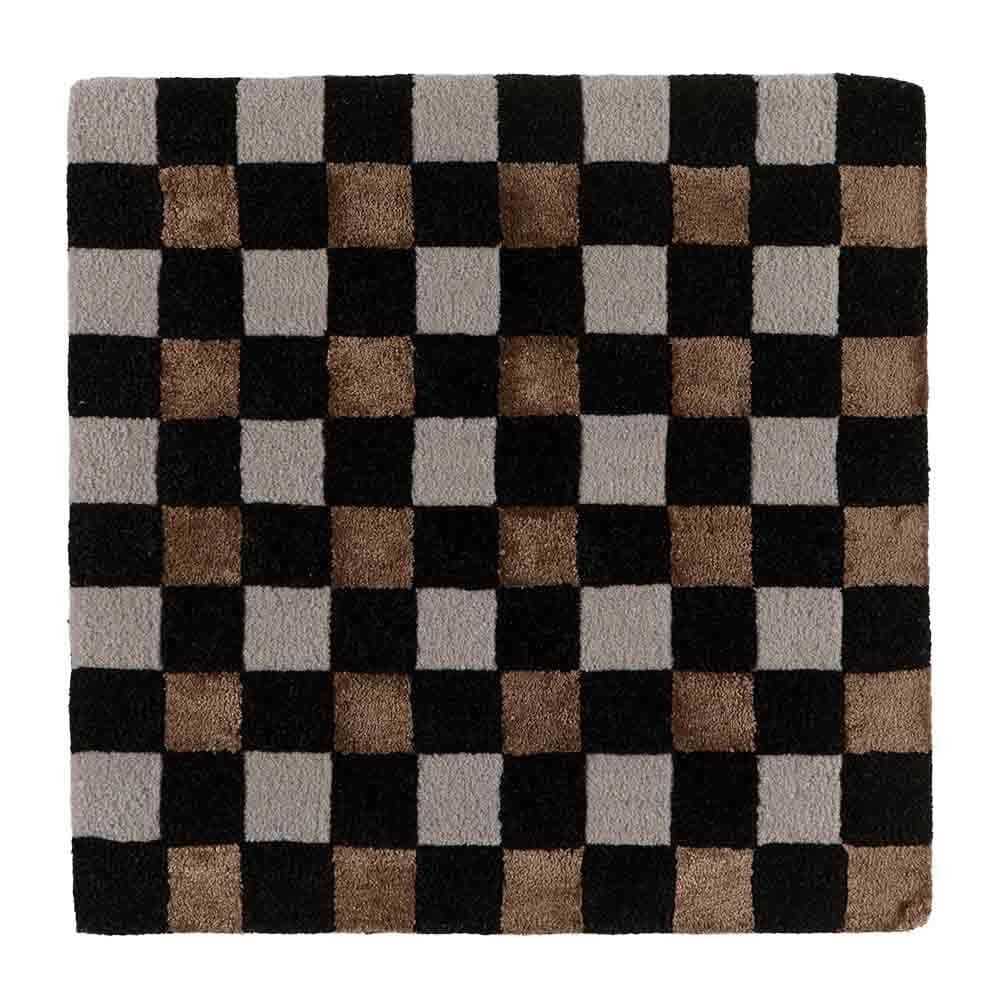 Dywan Flicker Black Grey Brown 160x230 cm, proj. M. Fornal, czarny, szary, brązowy, wełna, wiskoza, Carpets & More - 53384