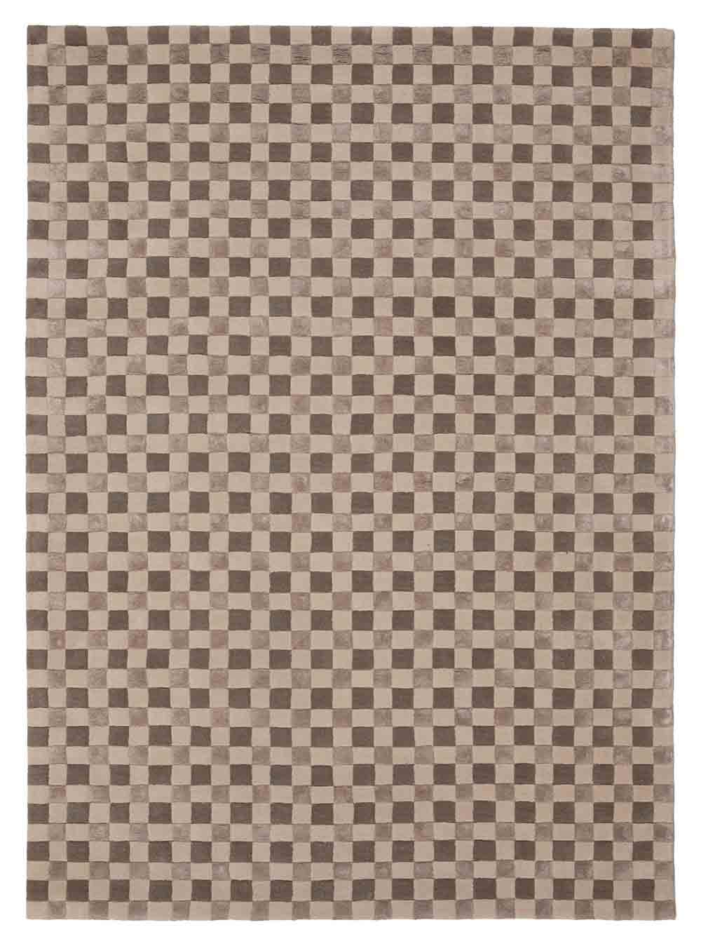 Dywan Flicker Beige Light Grey 240x340 cm, proj. M. Fornal, beżowy, jasnoszary, wełna, wiskoza, Carpets & More