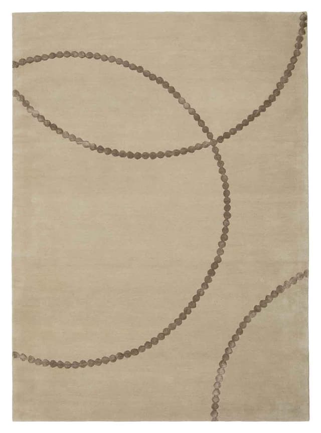 Dywan LUNA BEIGE LIGHT BROWN 200x300 cm, proj. M. Fornal, beżowy, brązowy, wełna, wiskoza, Carpets & More - WYMIARY