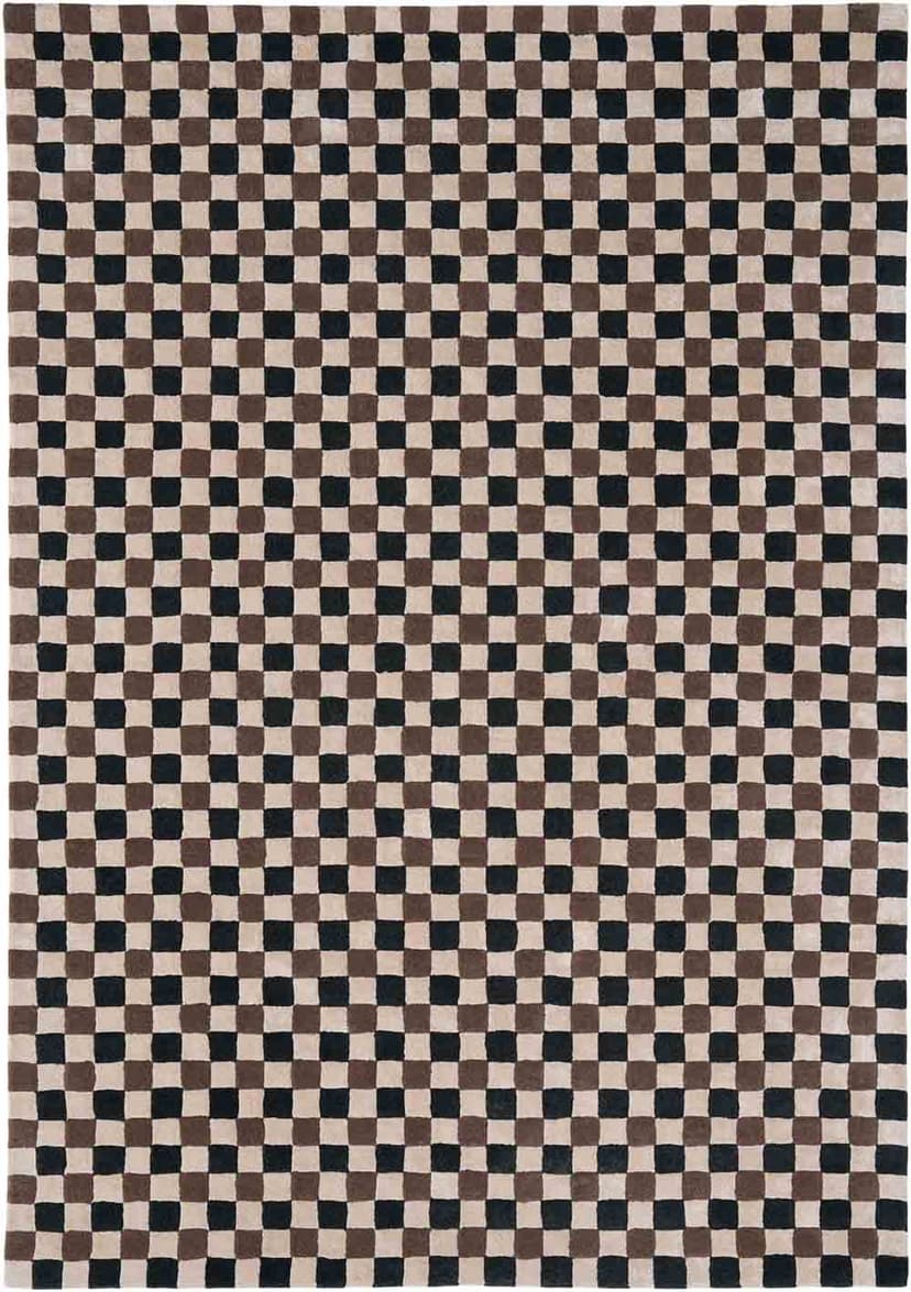 Dywan Flicker Dark Green Beige Brown 160x230 cm, proj. M. Fornal, zielony, beżowy, brązowy, wełna, wiskoza, Carpets & More