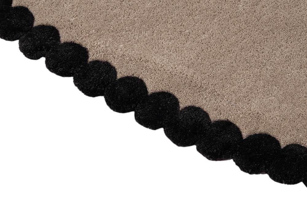 Dywan LAILA BEIGE BLACK, beżowy, czarny, wełna, wiskoza, 300x400 cm, proj. M. Fornal, Carpets & More - 53286