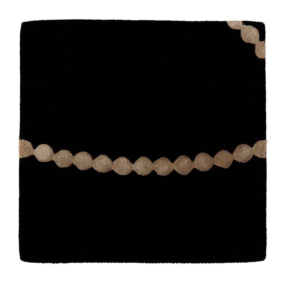 Dywan LUNA BLACK BEIGE 160x230 cm, proj. M. Fornal, czarny, beżowy, wełna, wiskoza, Carpets & More - 53280