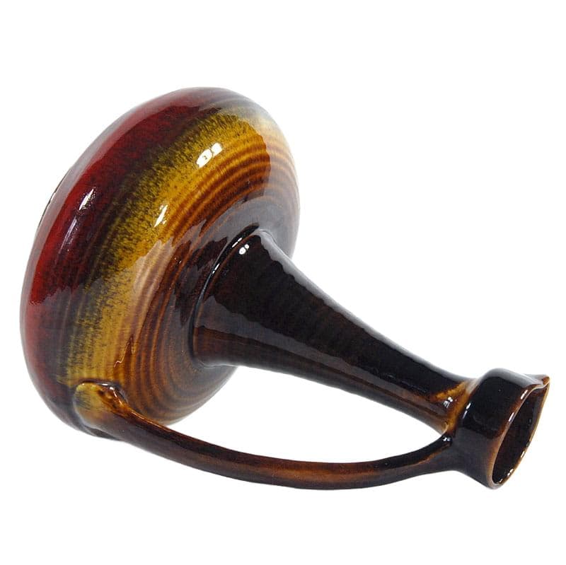 Brązowy wazon ceramiczny, Włochy, lata 60. - 5224