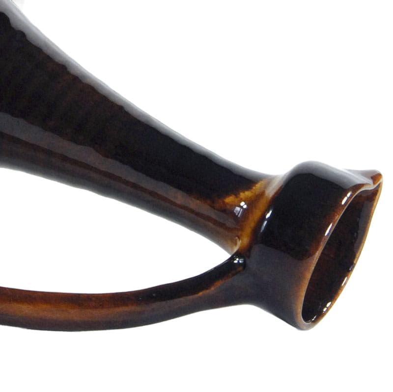 Brązowy wazon ceramiczny, Włochy, lata 60. - 5221