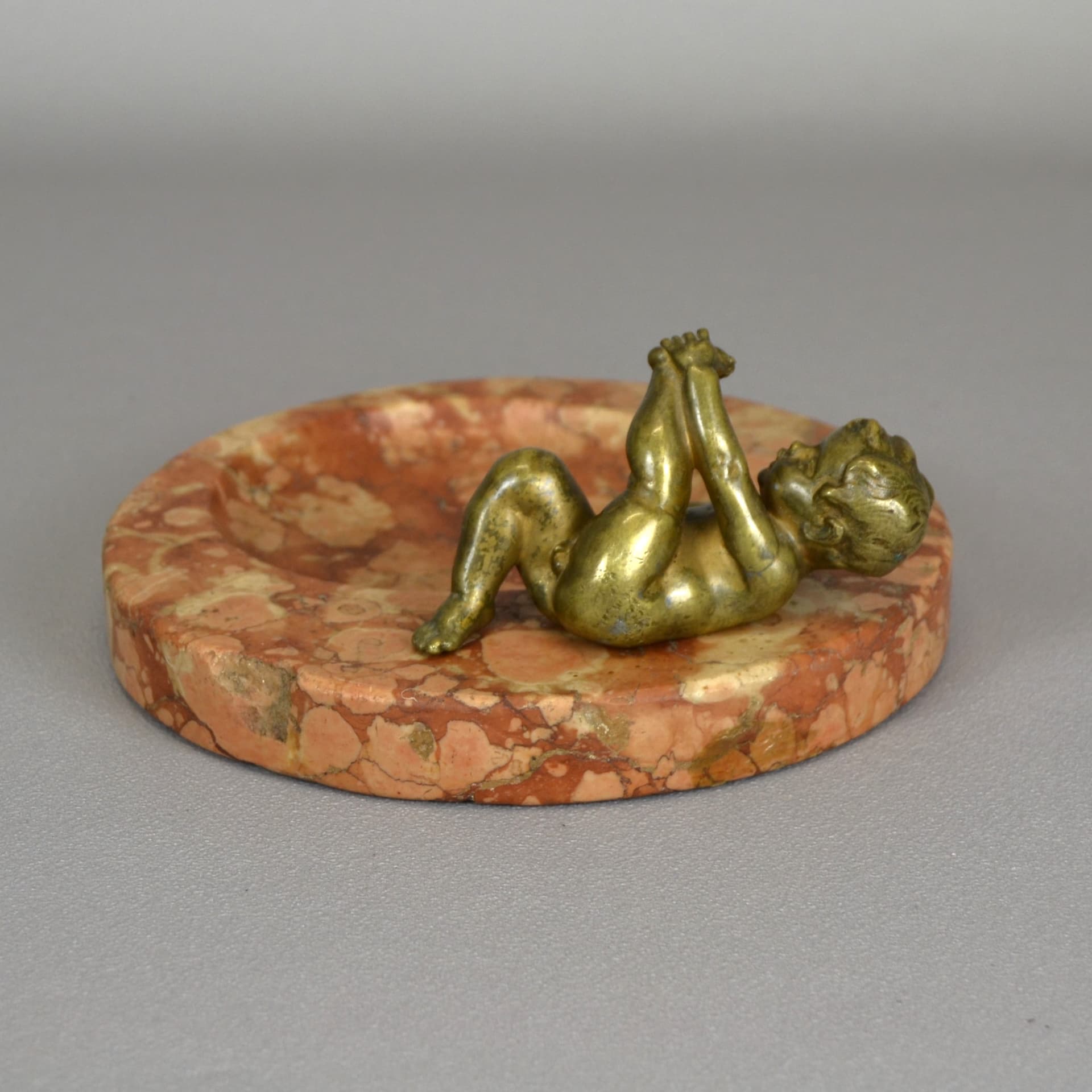 Calling Card Tray Neoclassicism, maroon marble, bronze, Germany, 19th c. - 79136