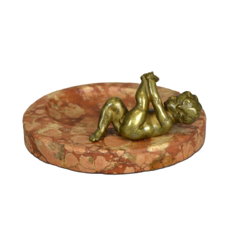 Calling Card Tray Neoclassicism, maroon marble, bronze, Germany, 19th c.